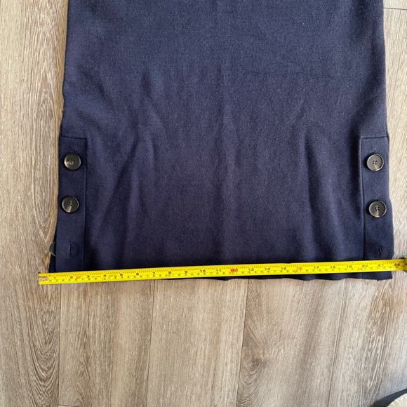 Ann Taylor Sweater Stretch Dress Navy Extra Fine Merino Wool XS / fits S NWOT - Picture 4 of 10